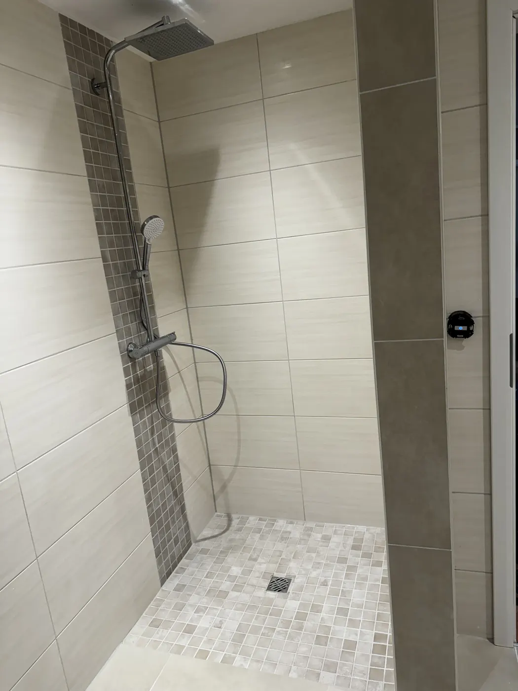 Walk-in-Dusche mit Mosaikboden